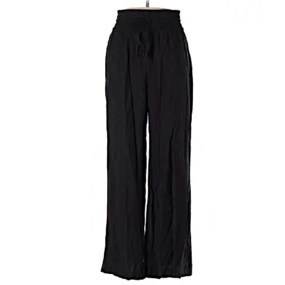 Open Edit Black High Waisted Wide Leg Pants